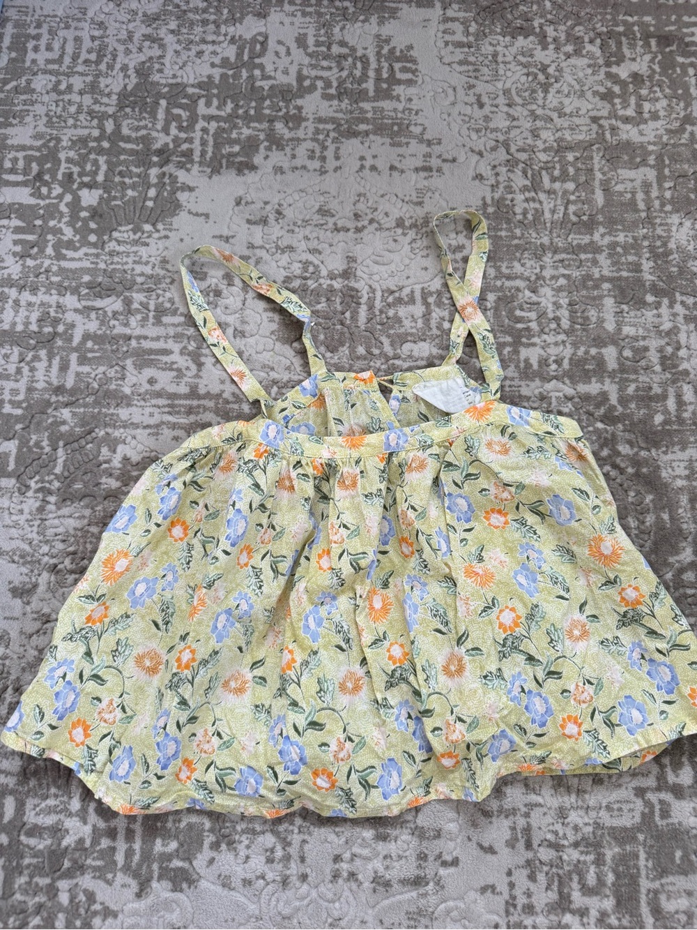 Acacia Green Floral Tank Top Small